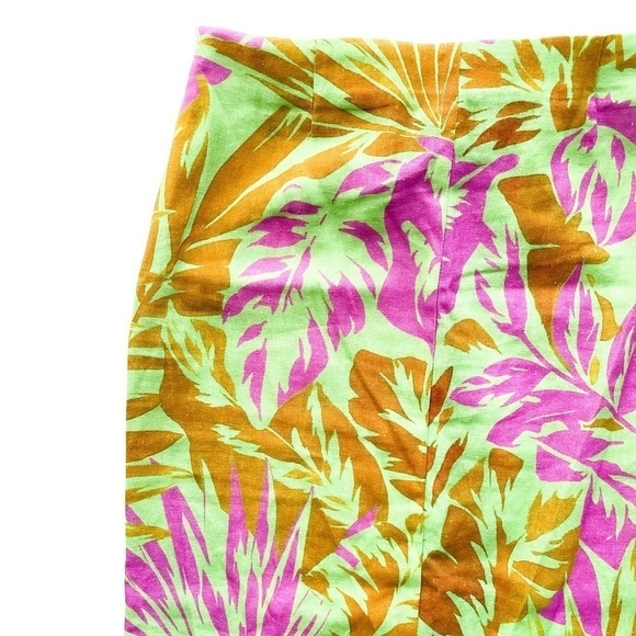Zara NWT Linen Tropical Print Midi Skirt - Picture 14 of 14
